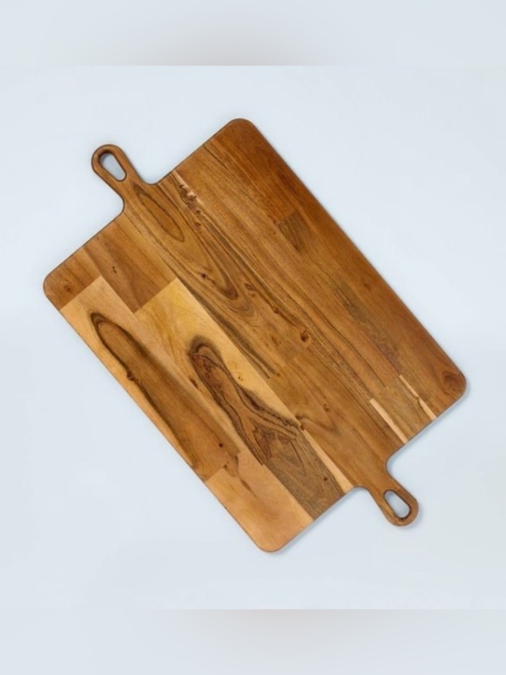 Hearth & Hand Large Double Handle Wood Serving Board in Dark Wood Tone NWT